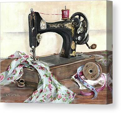 Vintage Singer Sewing Machine Oil Can closeup Canvas Print / Canvas Art by  Paul Ward - Fine Art America