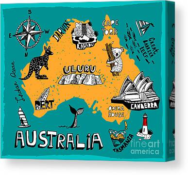 Designs Similar to Illustrated Map Of Australia