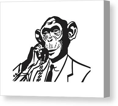 BUSINESS MONKEY IN SUIT WALL ART PRINT POSTER LF3521 