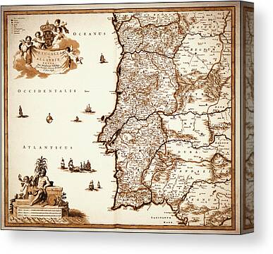 MAP ANTIQUE 1811 CARY PORTUGAL OLD HISTORIC LARGE REPLICA POSTER PRINT PAM0264