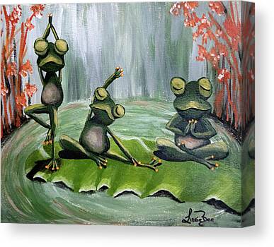 Yoga Frog Canvas Prints & Wall Art for Sale - Fine Art America