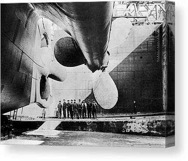 Titanic Construction Shipyard Harland Wolff Belfast Ireland Largest Ship Canvas Prints
