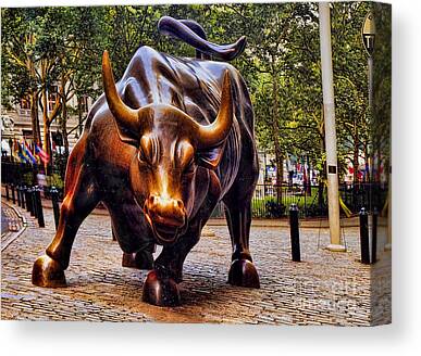 Wall Street Bull Canvas Prints