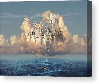 Flying Seagull Canvas Prints