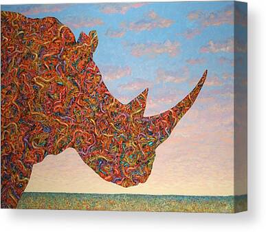 Rhinocerous Canvas Prints