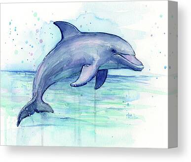 Bottlenose Dolphin Canvas Prints