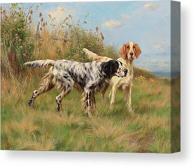 ENGLISH SETTER AND GROUSE GREAT VINTAGE STYLE DOG ART PRINT READY MATTED