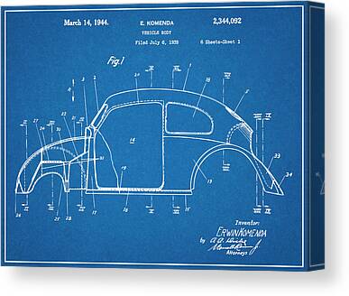 Volkswagen Passat B4 Poster Patent Blueprint Art Print 