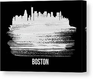 Boston Skyline Mixed Media Canvas Prints