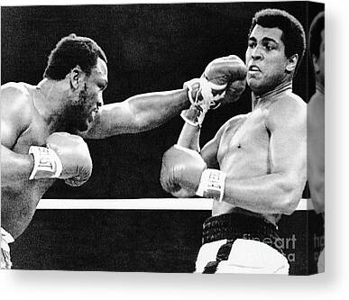 Art print POSTER Canvas Joe Frazier and George Foreman Before Boxing Match 
