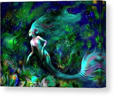 12"x28"Fantasy Mermaid Desert Painting HD Print on Canvas Home Decor Wall Art 