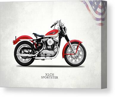 Classic American Bike Art Large Poster Harley Davidson Canvas Picture Prints 