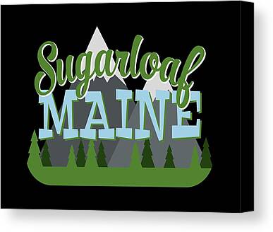 Maine Winter Digital Art Canvas Prints