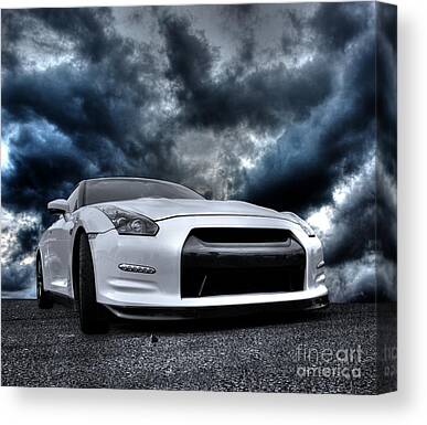 Nissan GTR 35 Abstract Printed Canvas Picture Multiple Sizes 30mm Deep Mancave 