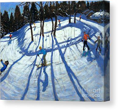 Ski Trails Canvas Prints