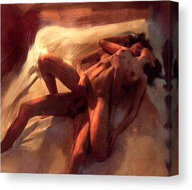 Nude Couple Canvas Prints