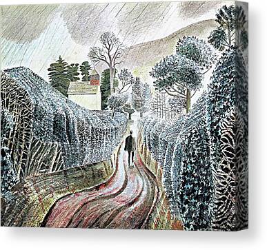 Oil Reproduction #820 Eric Ravilious Two Women in a Garden Vintage Poster with Frames Wall Decor Art Reproductions