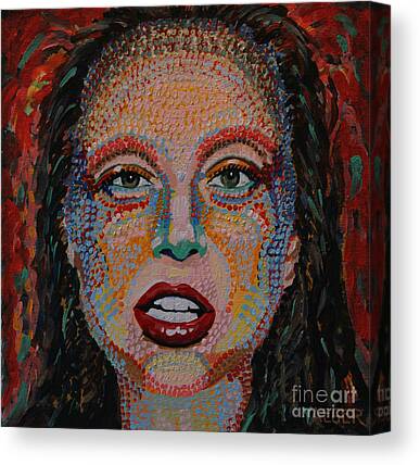 Lady Gaga's Face Canvas Prints