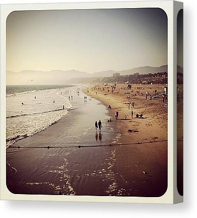 Santa Monica Beach Canvas Prints