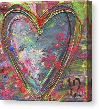 07 of Hearts, Heartache Series Canvas Print / Canvas Art by