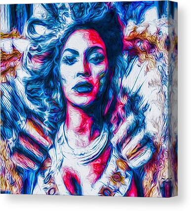 Beyonce and Jay Z Original Ink/watercolor Art Print Early 