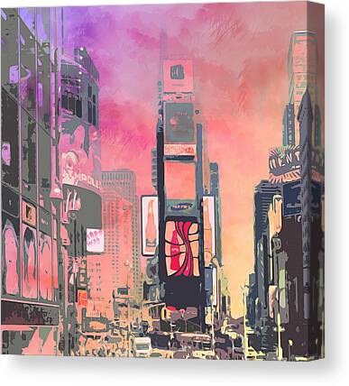 Busy City Canvas Prints