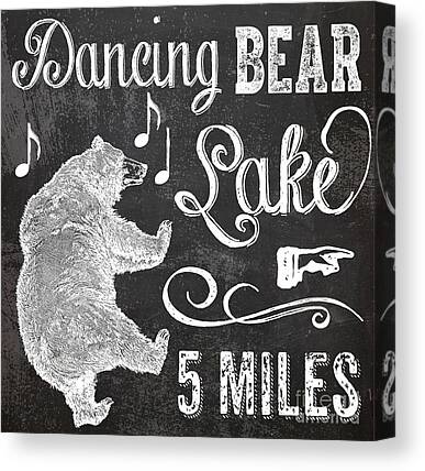 Lake Sign Paintings Canvas Prints