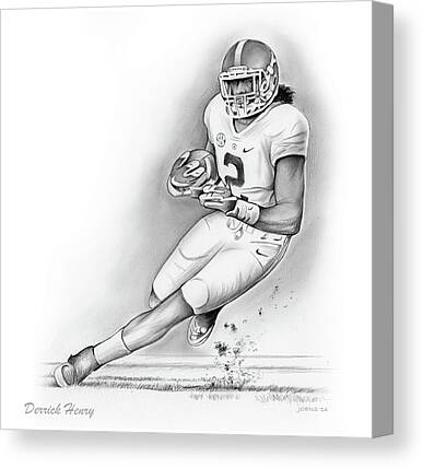 Derrick Henry Tennessee Titans 27 x 39 Framed Art Jersey Print