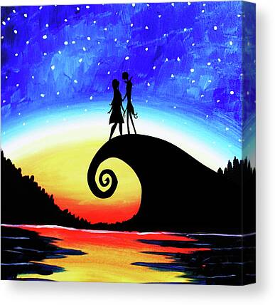 Art at Home: Date Night Jack & Sally! - Uncorked Canvas