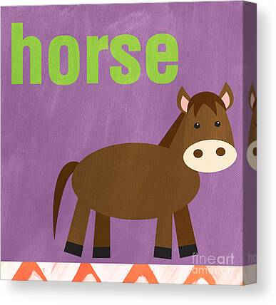 Purple Horse Canvas Prints