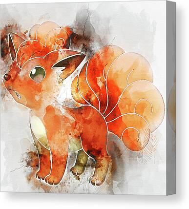 Pikachu and pokeball watercolor Jigsaw Puzzle by Mihaela Pater