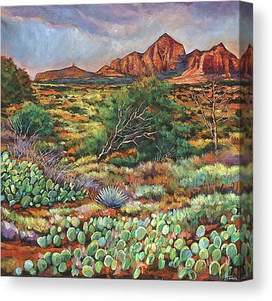 Oak Creek Canyon Paintings Canvas Prints