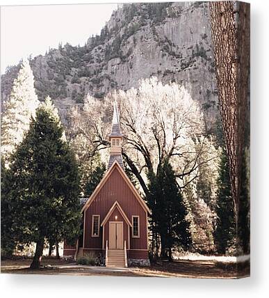 Yosemite Chapel Canvas Prints