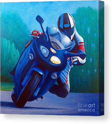 Motorcycle Racing Canvas Prints