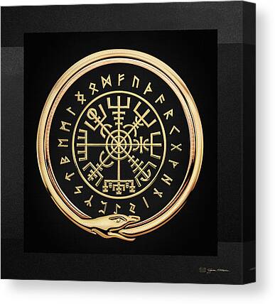 SHUUG Raven Viking Vegvisir Poster Decorative Painting Canvas Wall Art Living Room Posters Bedroom Painting 08×12inch 20×30cm