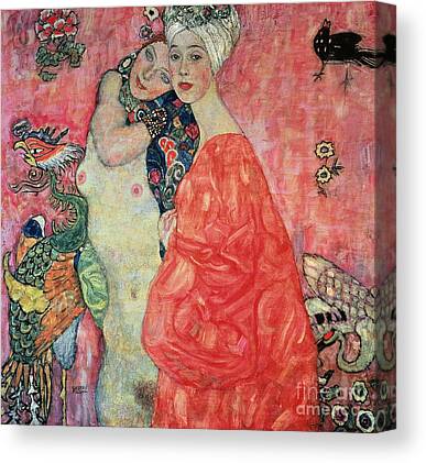 Idillio Gustav Klimt Idyll Stampa Fine Art HR su tela Canvas Arte Arredo Casa 