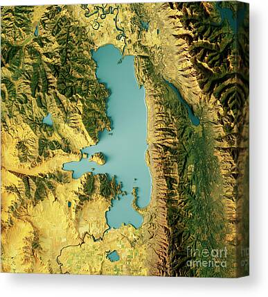 Montana Large Letter Scenes Flathead Lake 36x54 Giclee Gallery Print, Wall Decor Travel Poster 