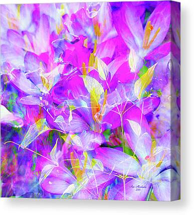 Colorful Purple/Pink im busy Geometric Abstract 4x4 Print, PsYchEdELiC FiNE aRT Print, Framed Digital Art :