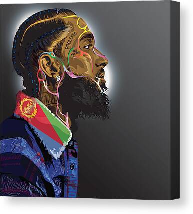 Print Nipsey Hussle Digital Painting Hip Hop Canvas The Marathon Continues Victory Lap Music Poster Rap