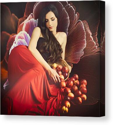 Passion Fruit Flower Canvas Prints