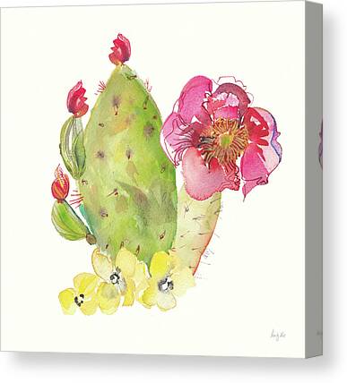 Kristy Rice Canvas Art Prints - Fridas Flower Fancy Pattern I ( Floral & Botanical > Flowers art) - 37x37 in