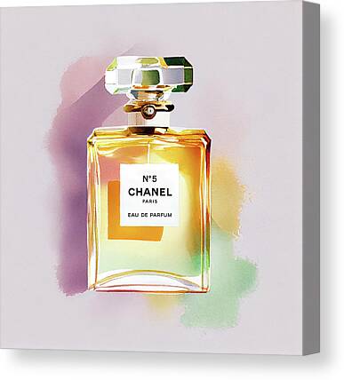 Coco Chanel Perfume Bottle Print Brushed Copper Frame / A2