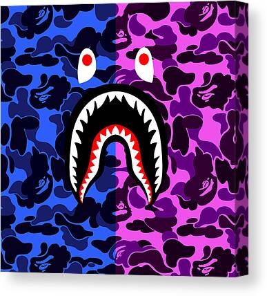 Bape A Bathing Ape camo poster art print limited A4 A3 A2 wall art supreme blue 