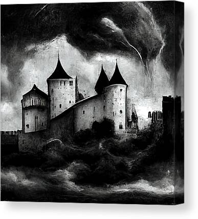 High Fantasy Castle Art/Design Canvas Print for Sale by DraksumDesigns