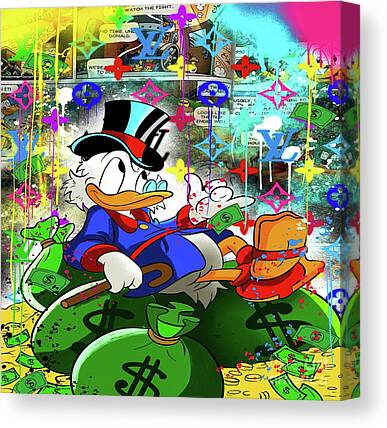 LV Scrooge McDuck Canvas Poster