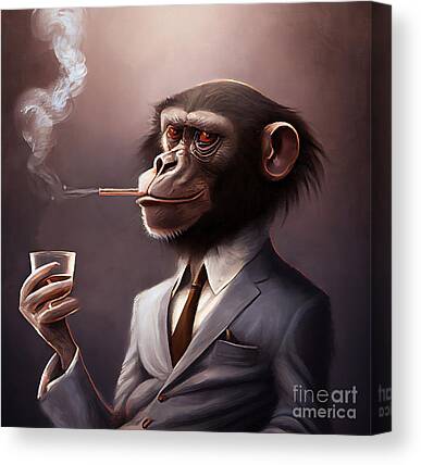 Cap - Monkey Puppet - Monkey Looking Away Meme Portrait Canvas Print. By  Artistshot