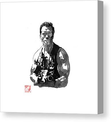 Schwarzenegger Drawings Canvas Prints
