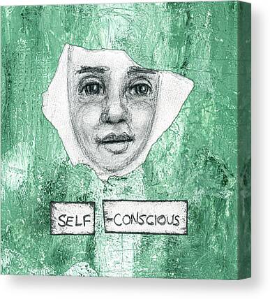 Self-portrait Mixed Media Canvas Prints
