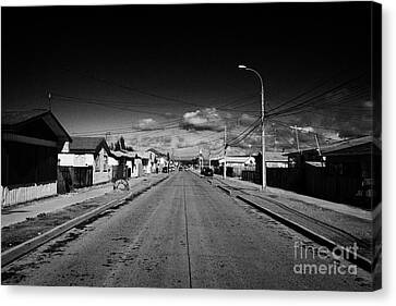 Art print POSTER Canvas Construction of a Road in Chile