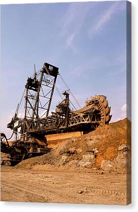 Excavator in Coal Mines Canvas Art Poster Print Home Wall Decor